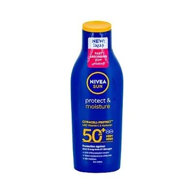 افضل واقي شمس من نيفيا صن لوشن SPF50 للبشرة الحساسة