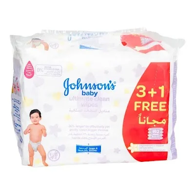 جونسون مناديل مبللة ألتميت كلين - 48 قطعة 3+1